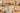 Collage of warm home interiors: living room, kitchen, bedroom, bathroom and kids room